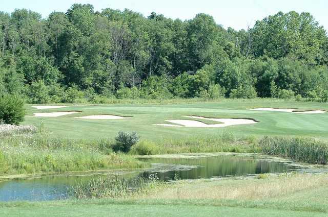 A view over a pond at Graywolf Golf Course.