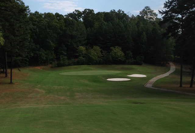 A view of the 10th hole from The Creek At Hard Labor State Park.