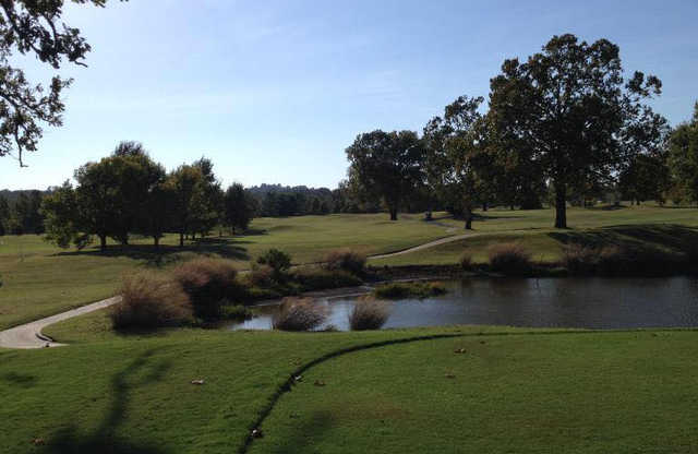 A view from a tee at Sapulpa Golf Course.