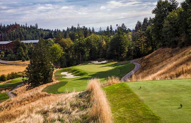 A view from tee #3 at Salish Cliffs Golf Club.