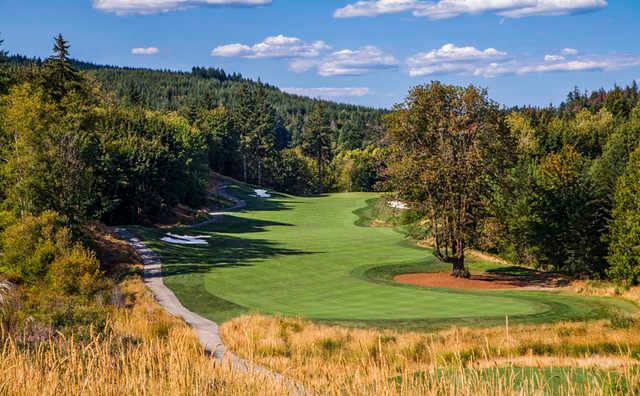 A view from the 1st tee at Salish Cliffs Golf Club.