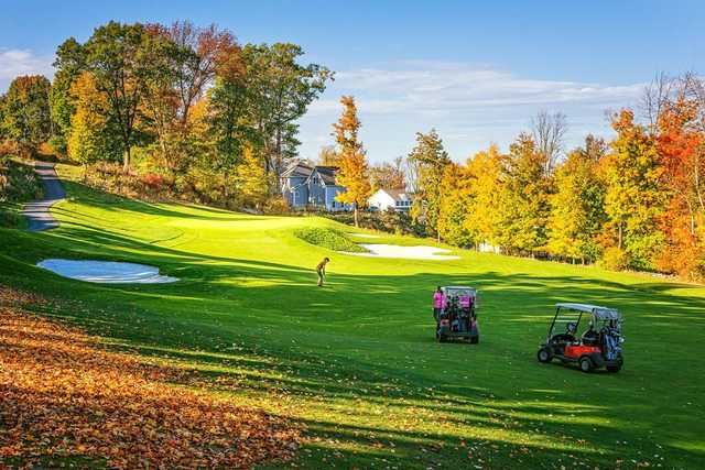 A fall day view from The Golf Club at Mansion Ridge.