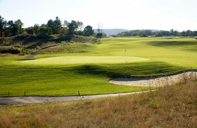 A view of the 16th green from the The Links at Hiawatha Landing.