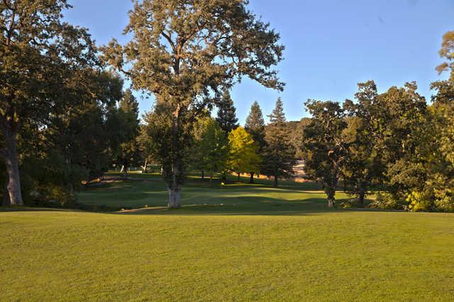 View of the 1st green at Bennett Valley Golf Course.