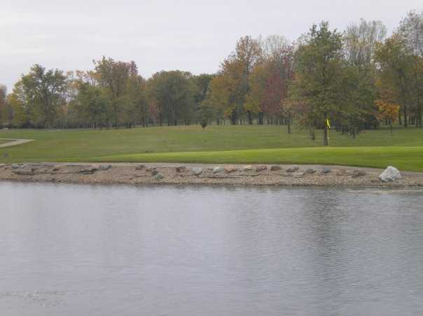 A view of a green at Timberview Golf Club