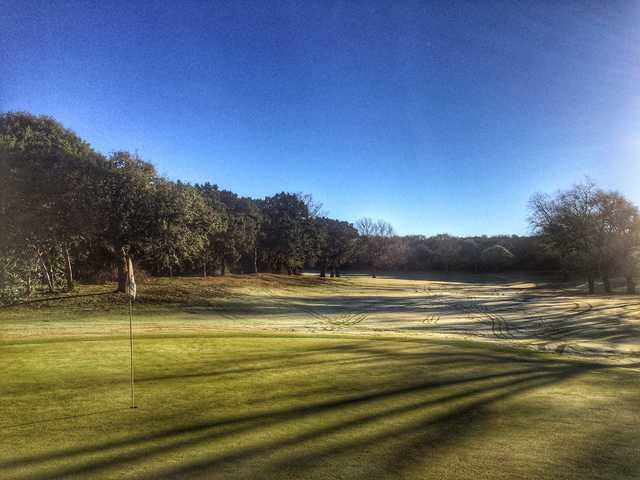 Looking back from a green at Lions Municipal Golf Course