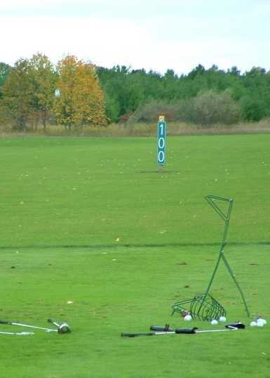 A view of the driving range at Deer Creek State Park Golf Course
