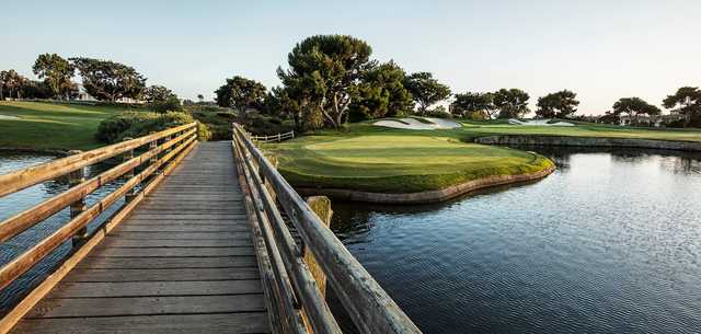 A view from a bridge at Monarch Beach Golf Links.