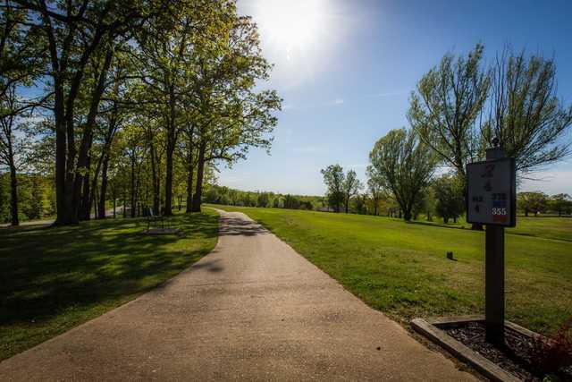 A view from tee #17 sign at Indian Rock Golf Club.