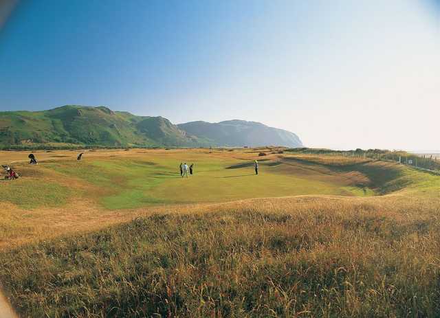 The links-style course at the Conwy Golf Club