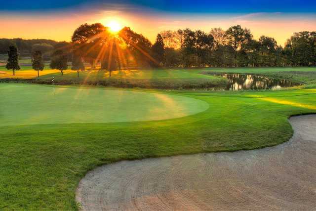 A view of green #17 at Cedar Chase Golf Club.