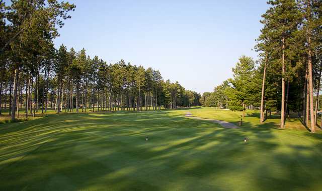 A view of a tee at Hidden River Golf & Casting Club.