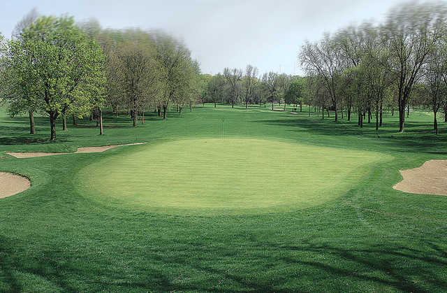 A view of the 14th green at Brown Deer Park Golf Club.
