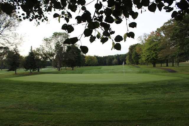 A view of a green at Yankee Run Golf Course.