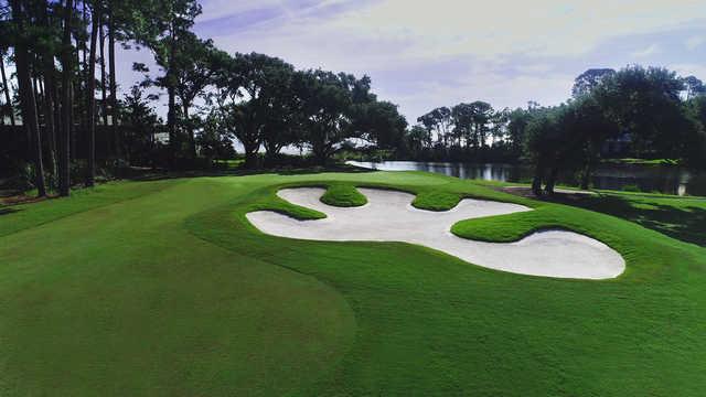 View of a green at Oyster Reef Golf Course