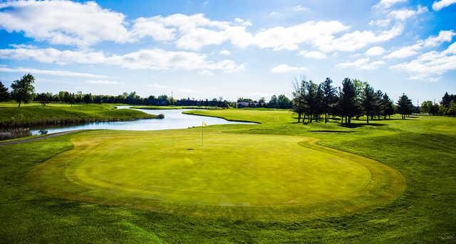 A view of a hole with water coming into play at Lakeview Hills Country Club & Resort.
