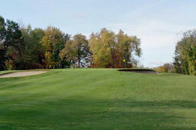 A view of a well protected green at Meridian Sun Golf Club.