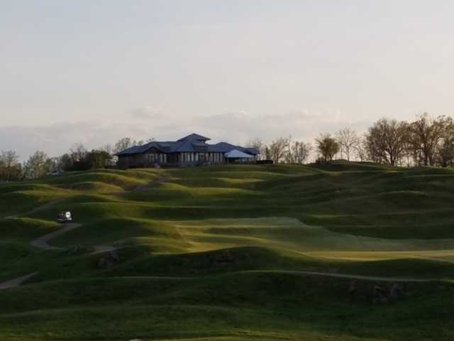 View of the clubhouse at GreyStone Golf Club.