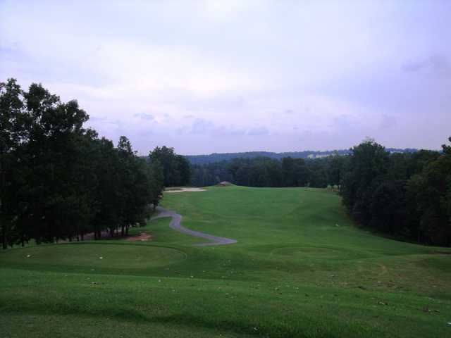 A view of a tee at Sugar Hill Golf Club.