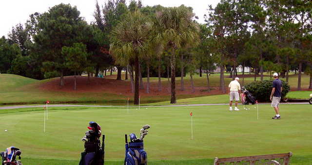 A view of the practice putting green at Countryway Golf Club