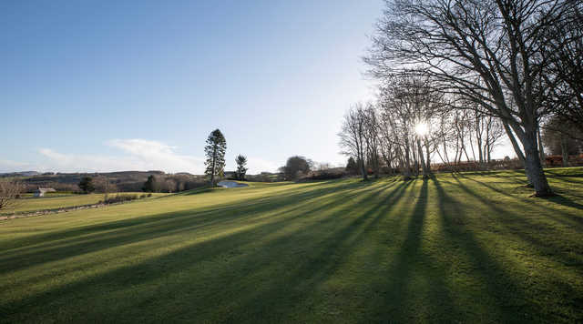 A sunny day view from Murrayshall House Hotel & Golf Club.