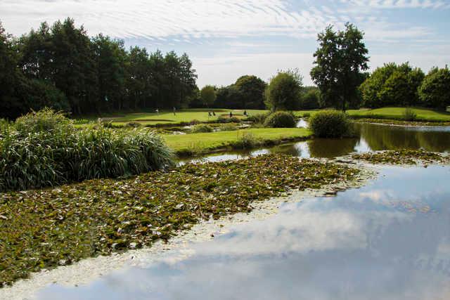 View of the 16th green at Hurtmore Golf Club