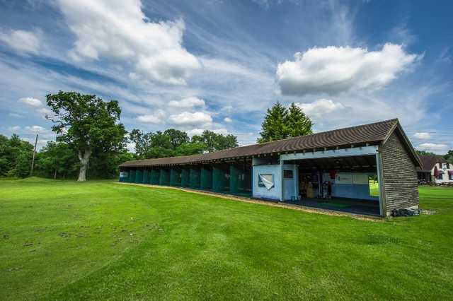 A view of the driving range at Oak Park Golf Club.