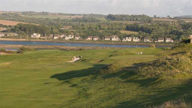 A view from the right side of a fairway at West Cornwall Golf Club.