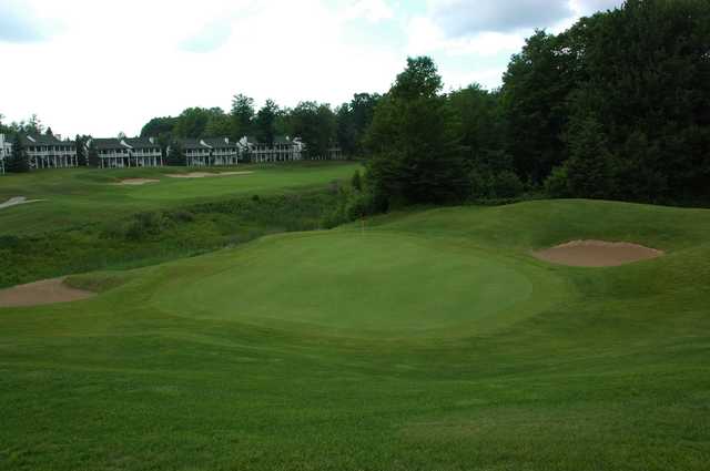 A view of a well protected green at The Chief Golf Course.