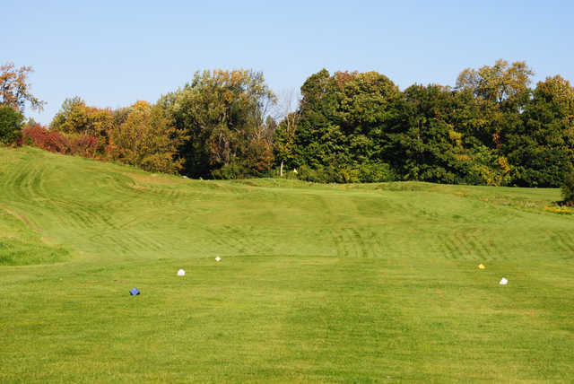 A view of tee #2 at Maple Course from Oak Gables Golf Club.