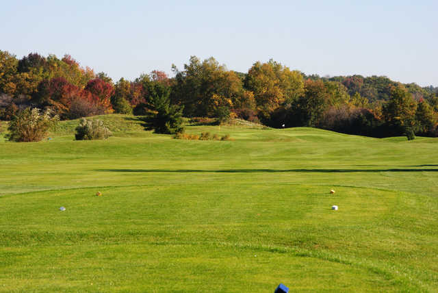 A view from tee #1 at Maple Course from Oak Gables Golf Club.