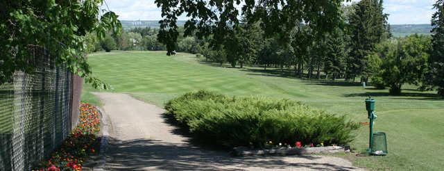 A view of a fairway at Lacombe Golf and Country Club.