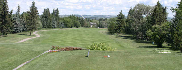 A view from a tee at Lacombe Golf and Country Club.