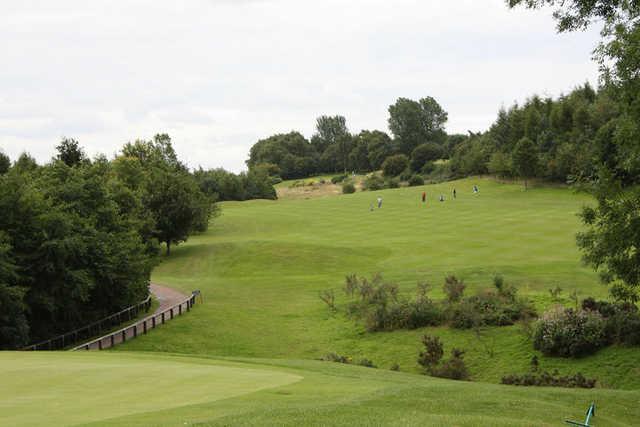A view of a fairway at Moor Allerton Golf Club.