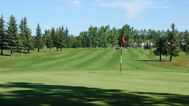 Looking back from a green at Cochrane Golf Club