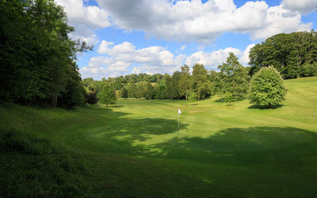 View of the 7th green at West Kent Golf Club.