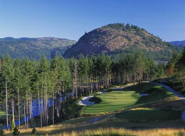A view of the 16th hole at Mountain Course from Bear Mountain Golf and Country Club