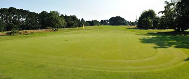 A view of hole #16 at Knighton Heath Golf Club.