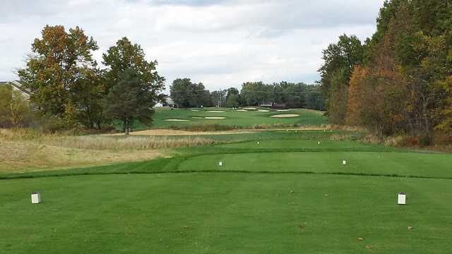 A view from a tee at New Albany Links Golf Club.