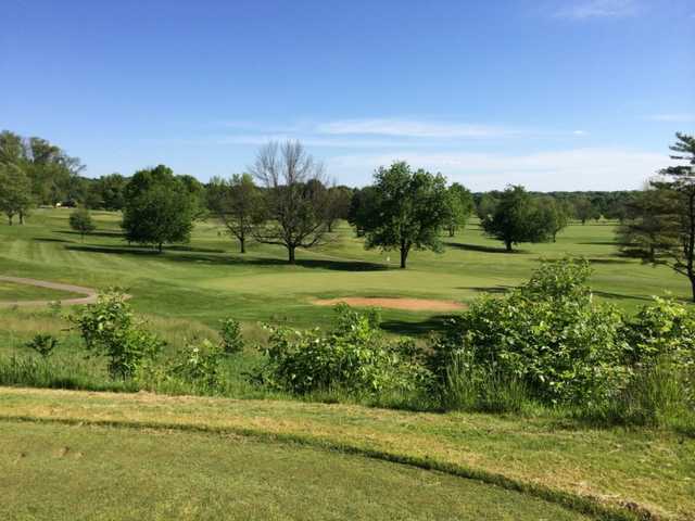 A view of a green at Community Golf Course.